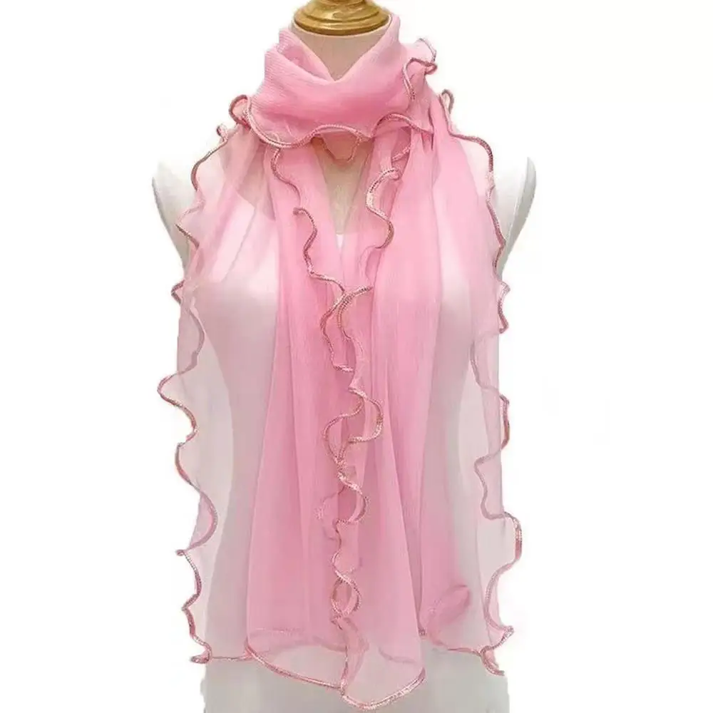 Lightweight Hijab Silk Shawl W - مراجعة Tassel Fringe Trim وسعره