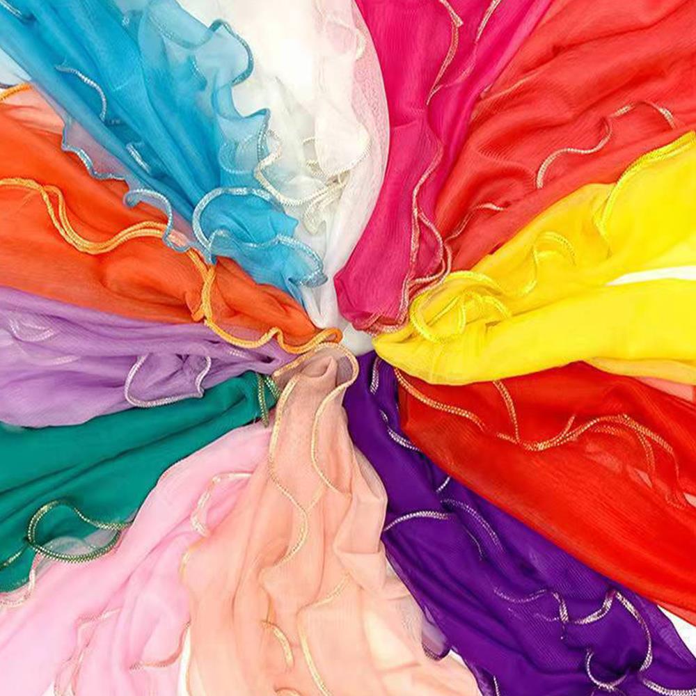 Lightweight Hijab Silk Shawl W - مراجعة Tassel Fringe Trim وسعره