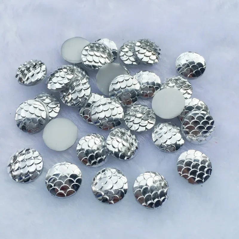 80pcs 12mm Mermaid Fish Scale  - مراجعة Embellishment Glue Craft وسعره