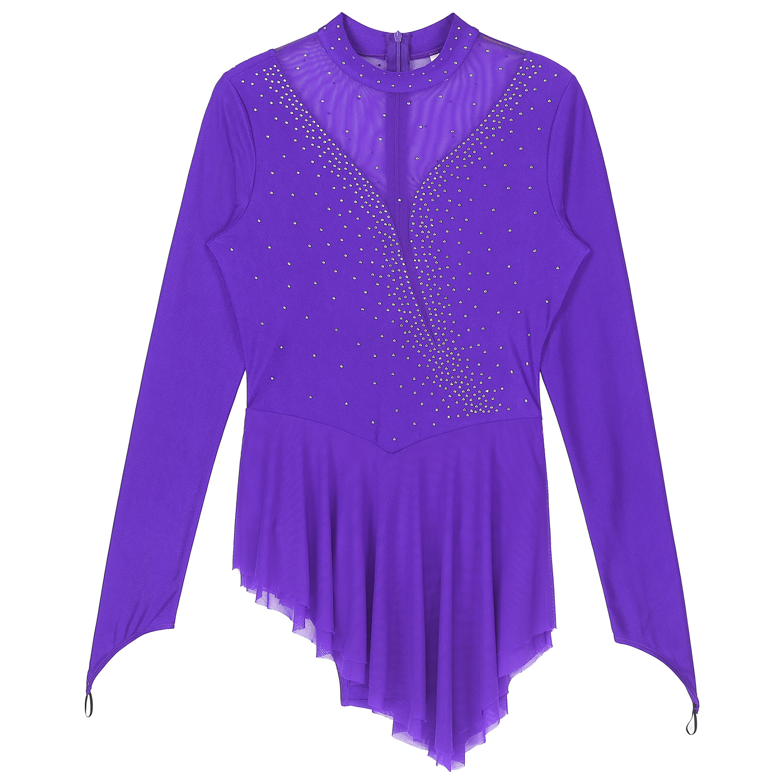 Women Figure Ice Skating Gymna - مراجعة Rhinestone Banding Trim وسعره
