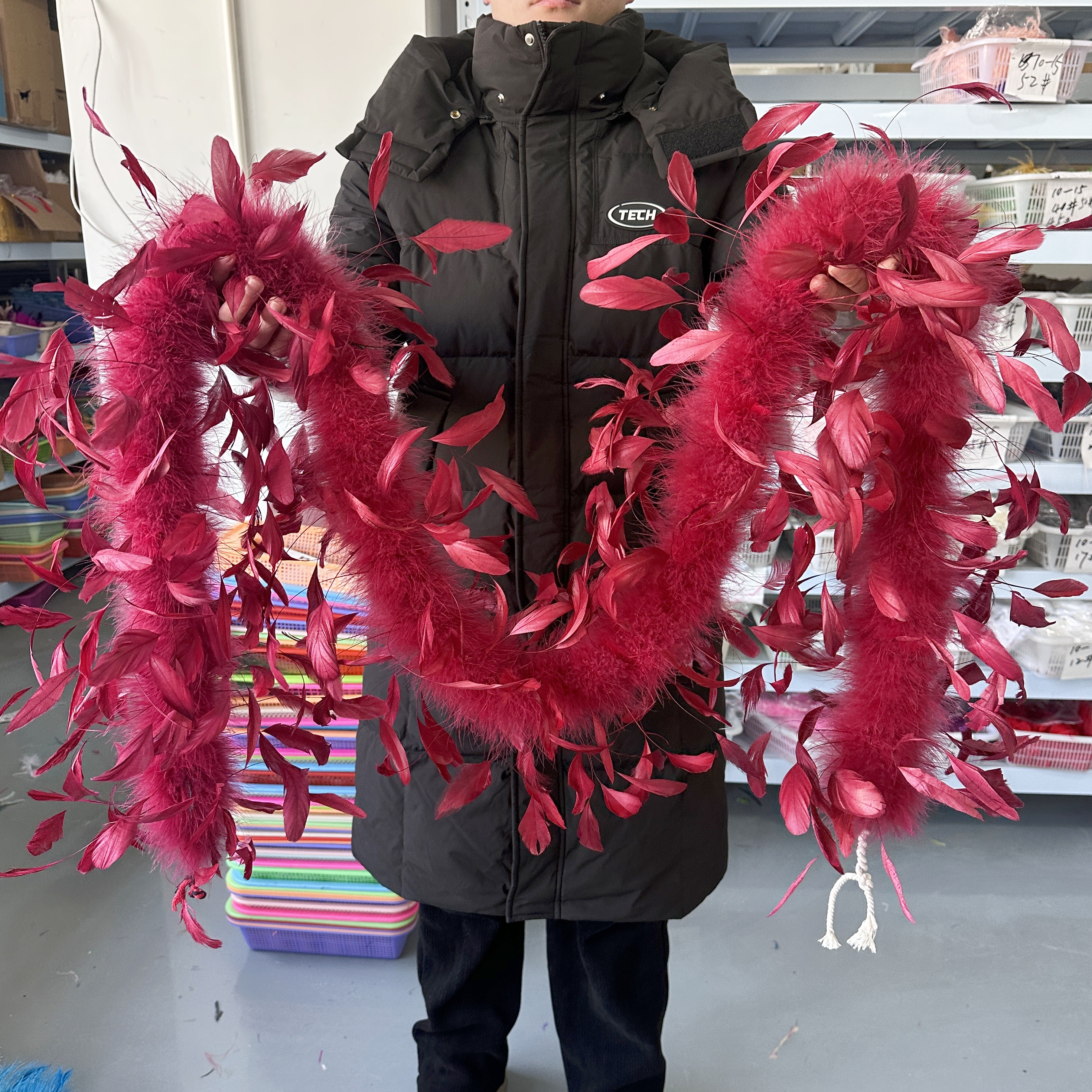 2Meter Burgundy Turkey Marabou - مراجعة Feather Trim Marabou وسعره