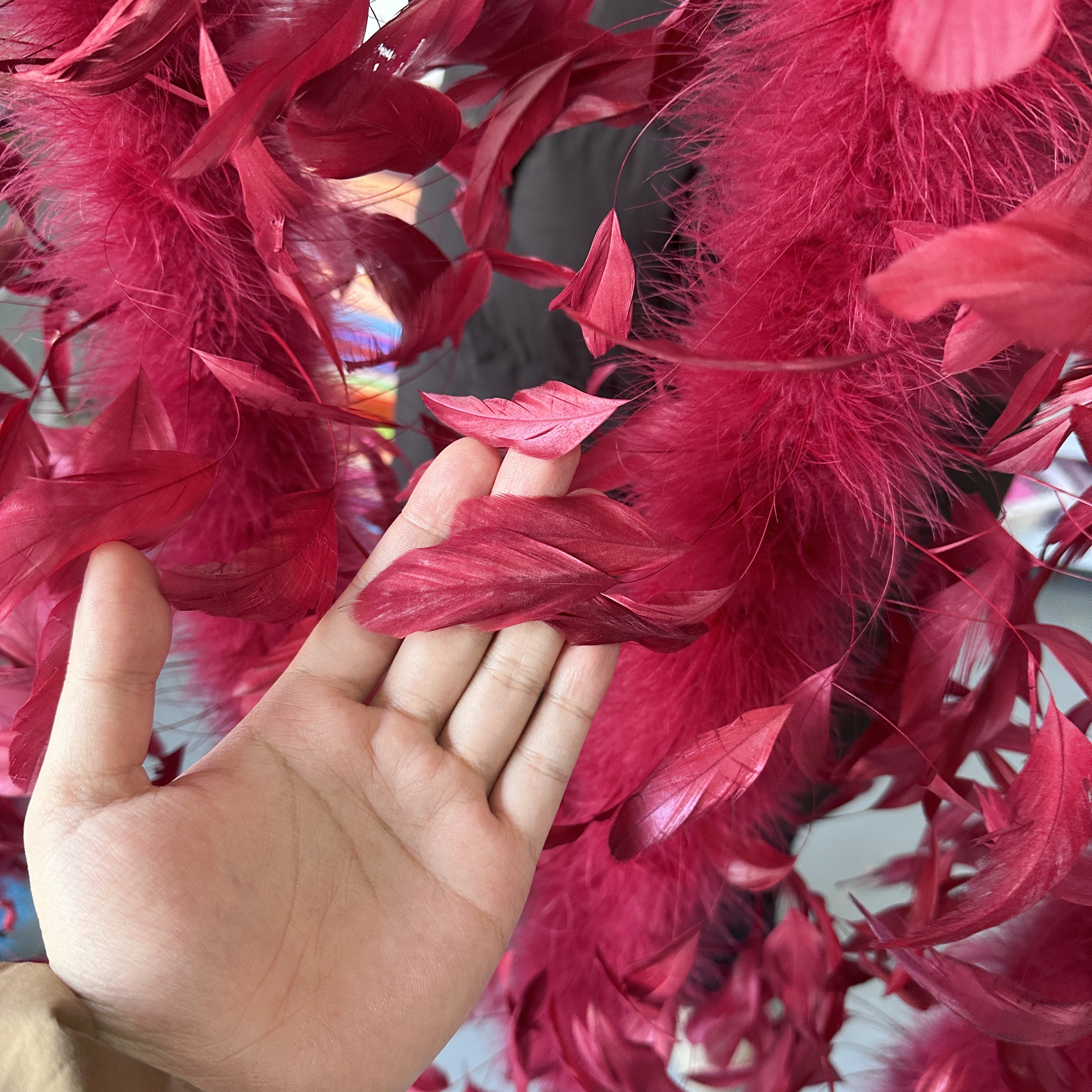 2Meter Burgundy Turkey Marabou - مراجعة Feather Trim Marabou وسعره