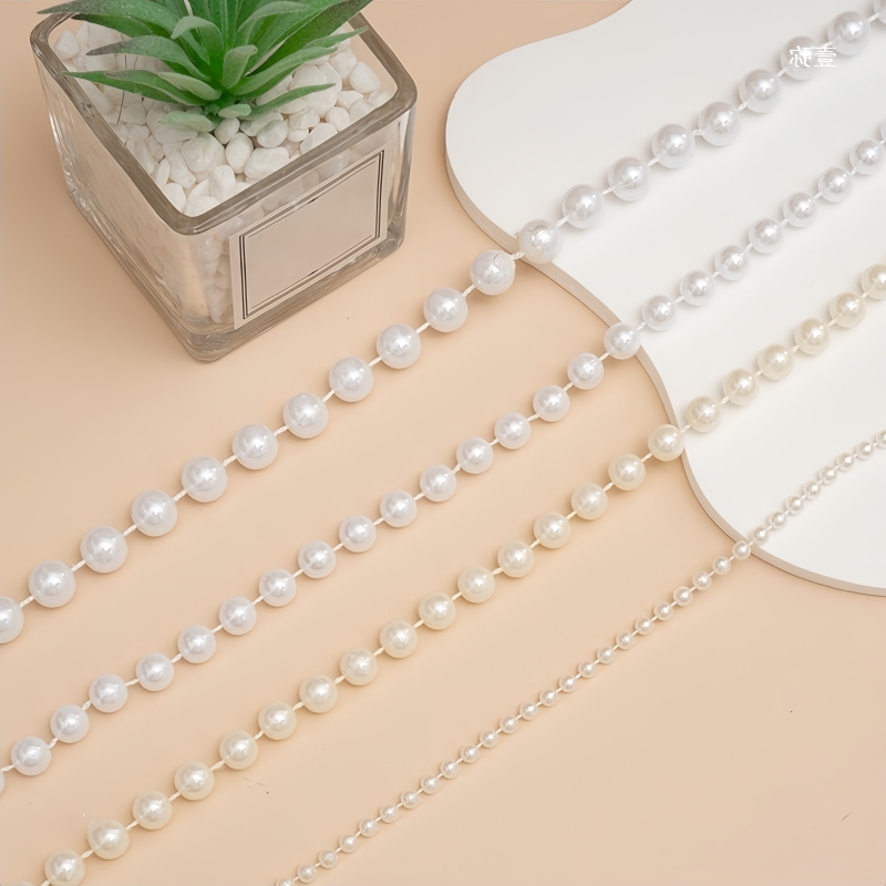 2/5m ABS Imitation Pearl Bead  - مراجعة Pearl Trim Chain وسعره