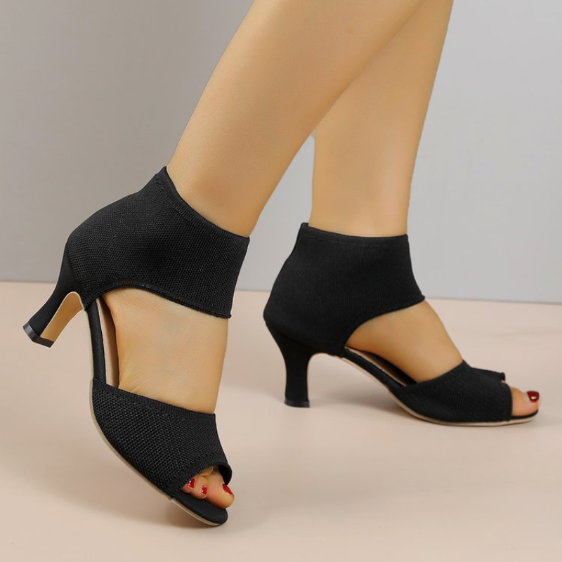 Summer New Peep Toe High Heel  - مراجعة Embellish Knit وسعره