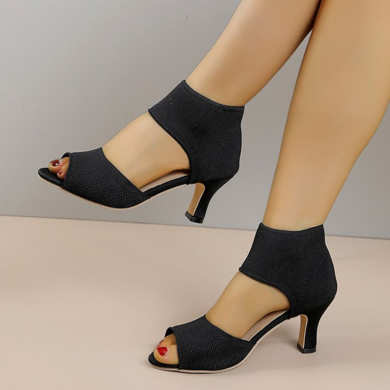 Summer New Peep Toe High Heel  - مراجعة Embellish Knit وسعره