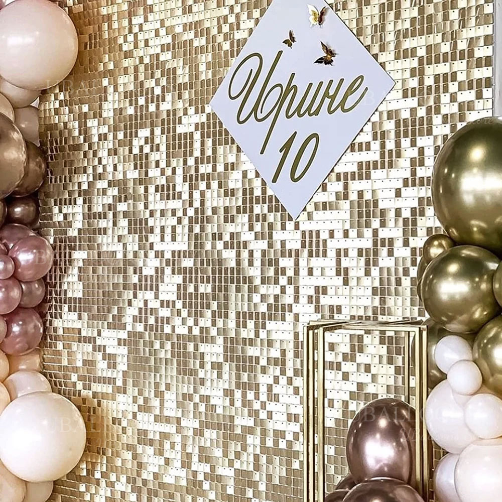 Champagne Gold Shimmer Backdro - مراجعة Sequin Fabric Panel وسعره