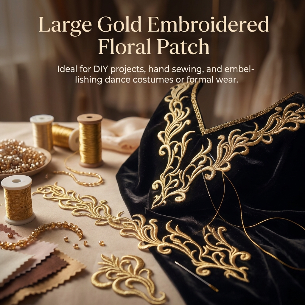 Large Embroidered Collar Flowe - مراجعة Applique Patch Flower وسعره