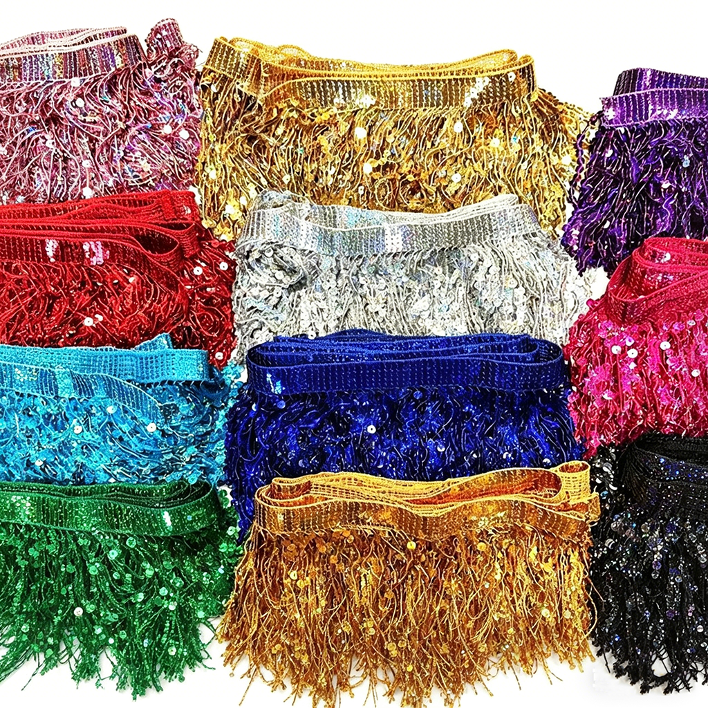 1-5Meters 16cm Sequin Tassel F - مراجعة Fringe Ribbon Sewing وسعره