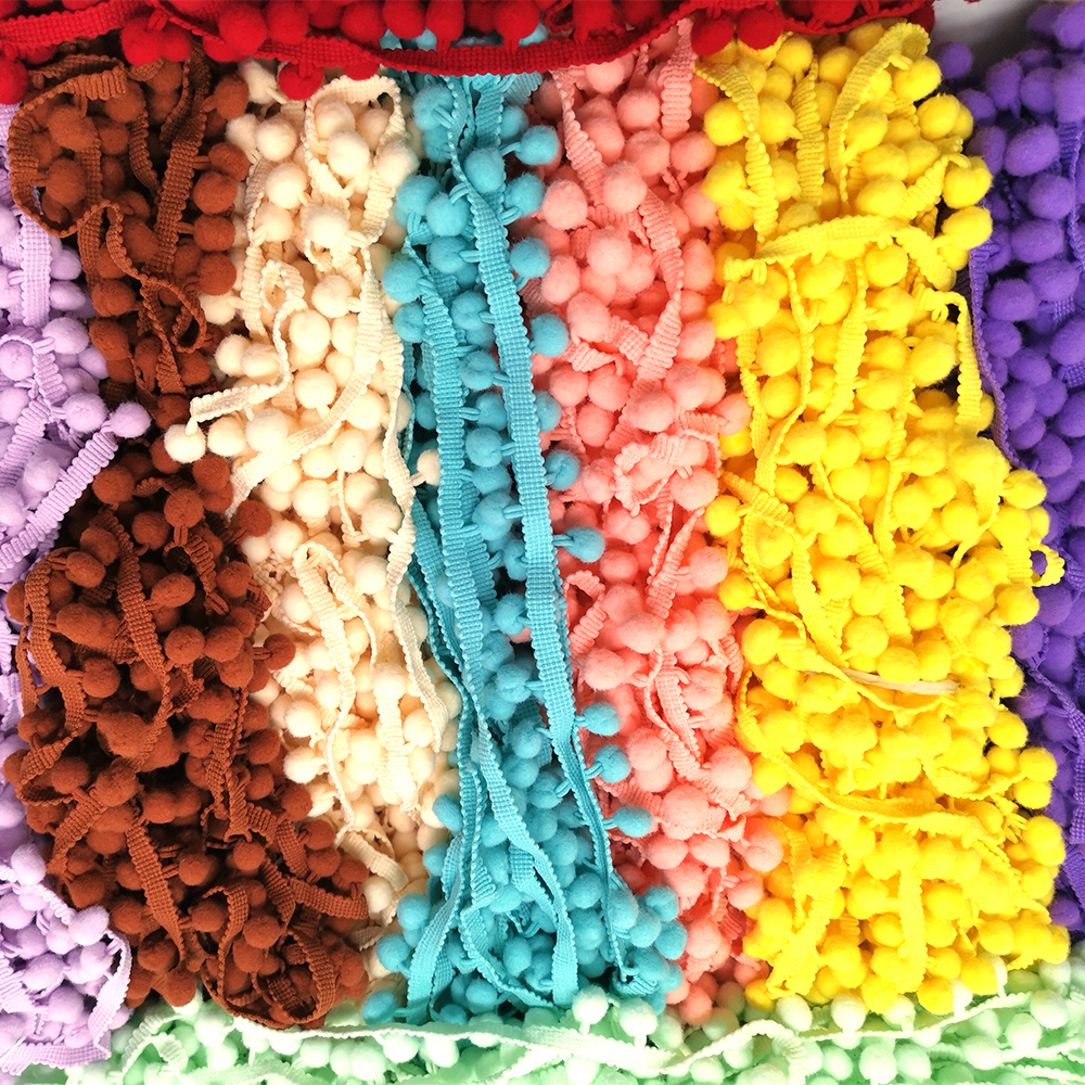 1-5yard Pom pom Fringe Lace Ri - مراجعة Fringe Ribbon Sewing وسعره