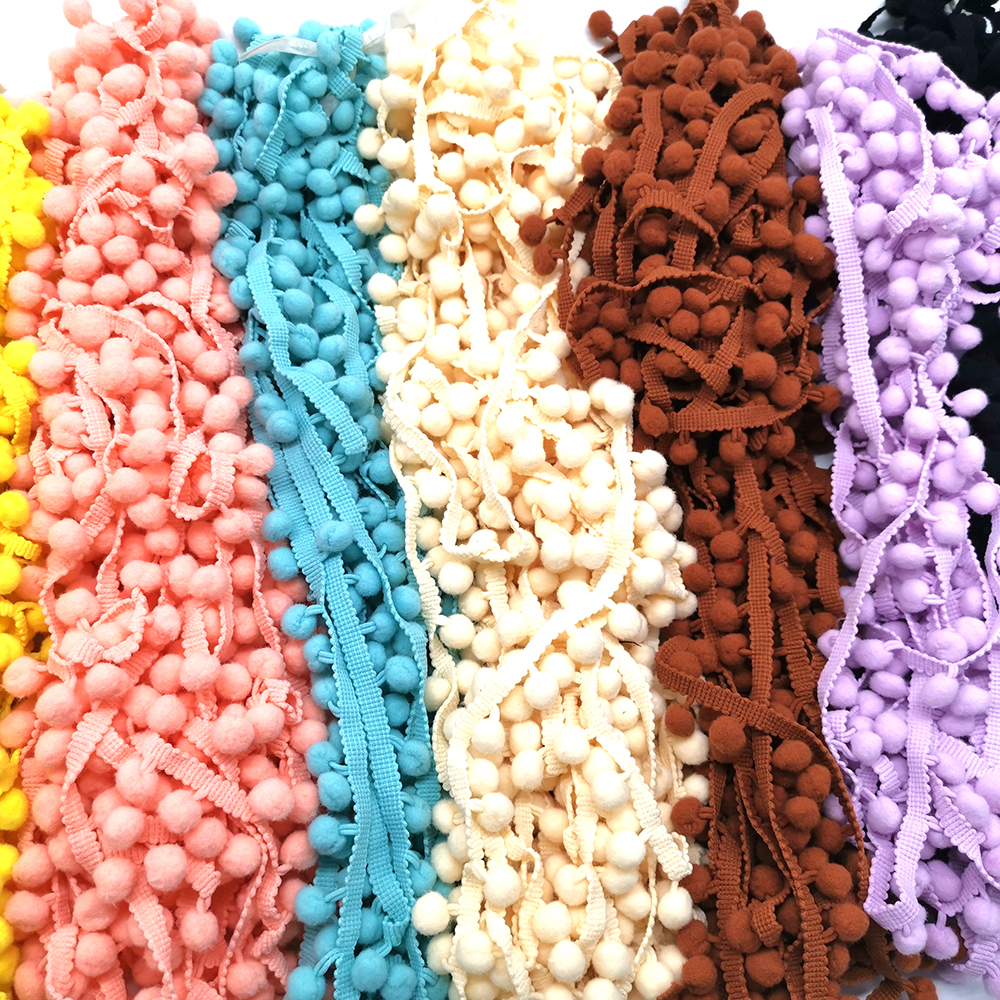 1-5yard Pom pom Fringe Lace Ri - مراجعة Fringe Ribbon Sewing وسعره