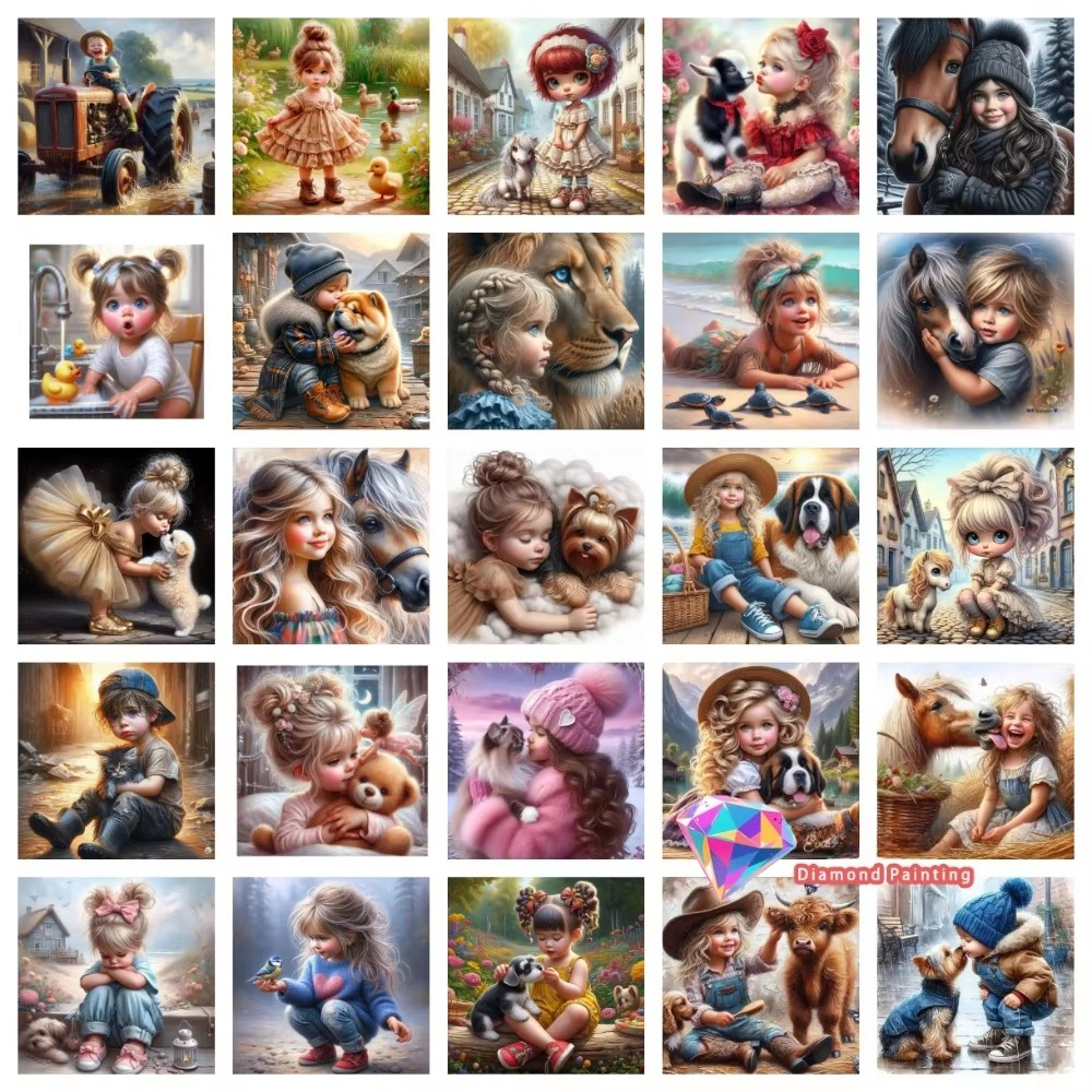 1PC frameless Boys Girls Pet F - مراجعة Embroidery Embellishments وسعره