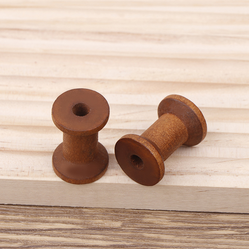 10Pc Vintage Wooden Spools DIY - مراجعة Organza Ribbon Spool وسعره