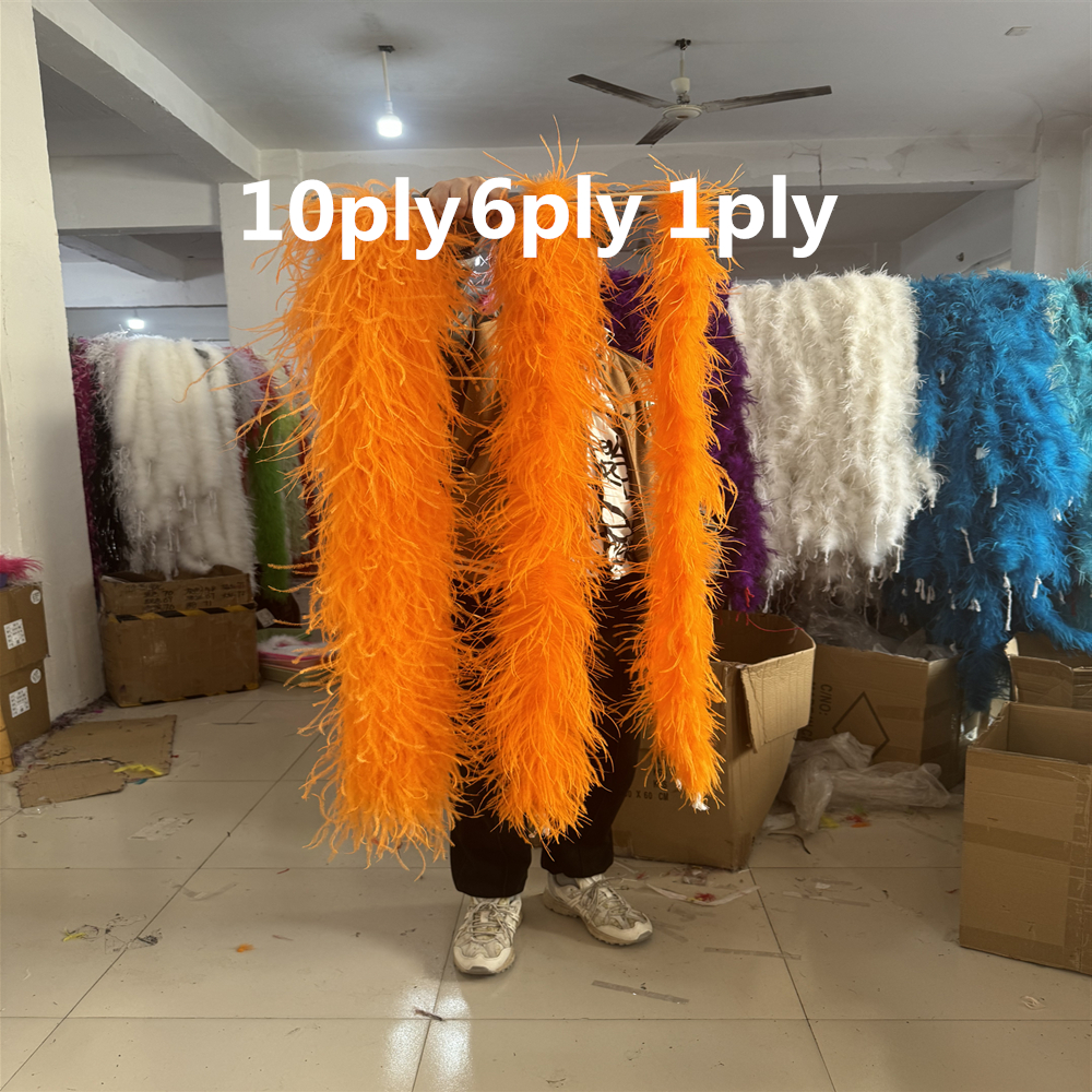 Natural Ostrich feather boa 1  - مراجعة Feather Trim Marabou وسعره