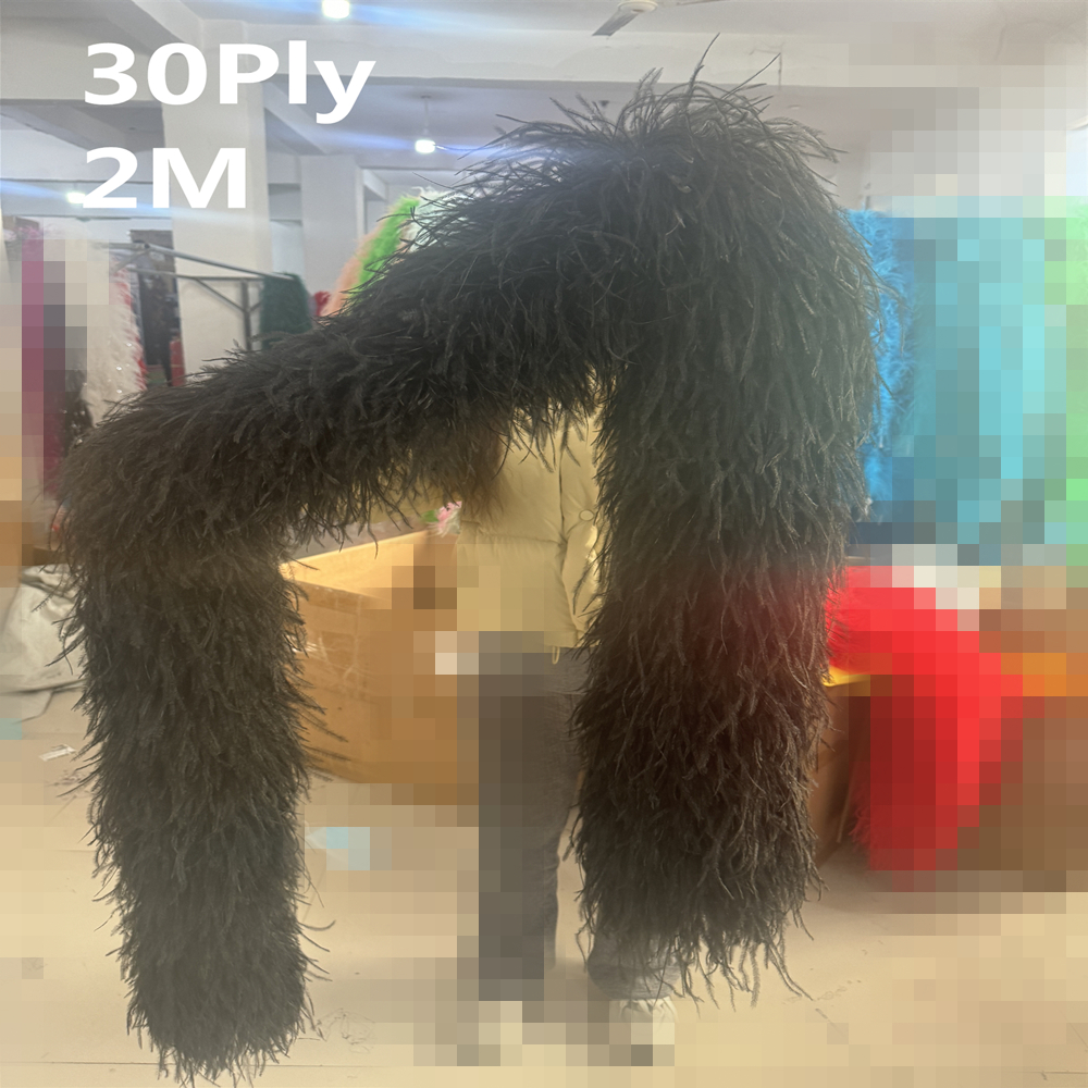 Natural Ostrich feather boa 1  - مراجعة Feather Trim Marabou وسعره