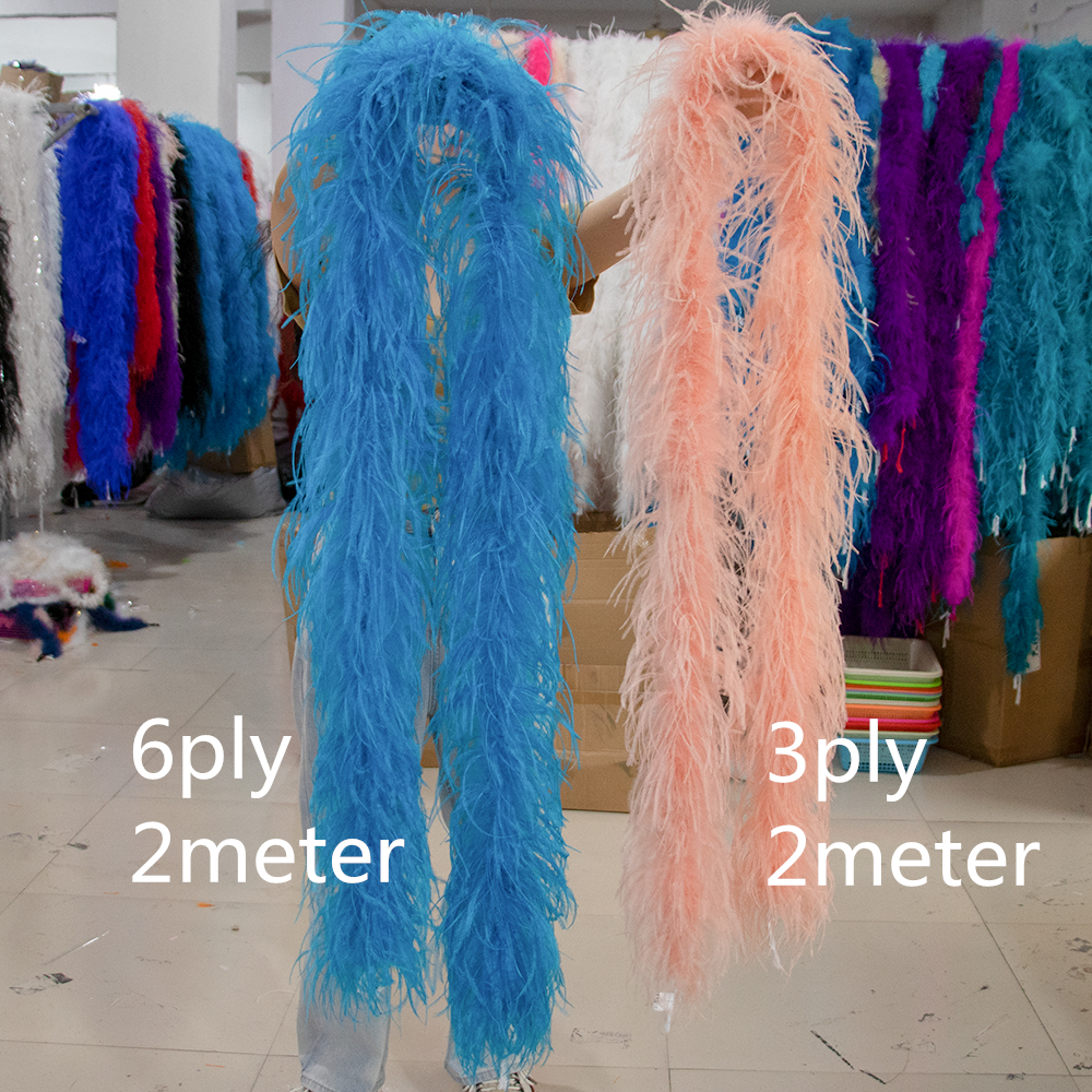 Natural Ostrich feather boa 1  - مراجعة Feather Trim Marabou وسعره