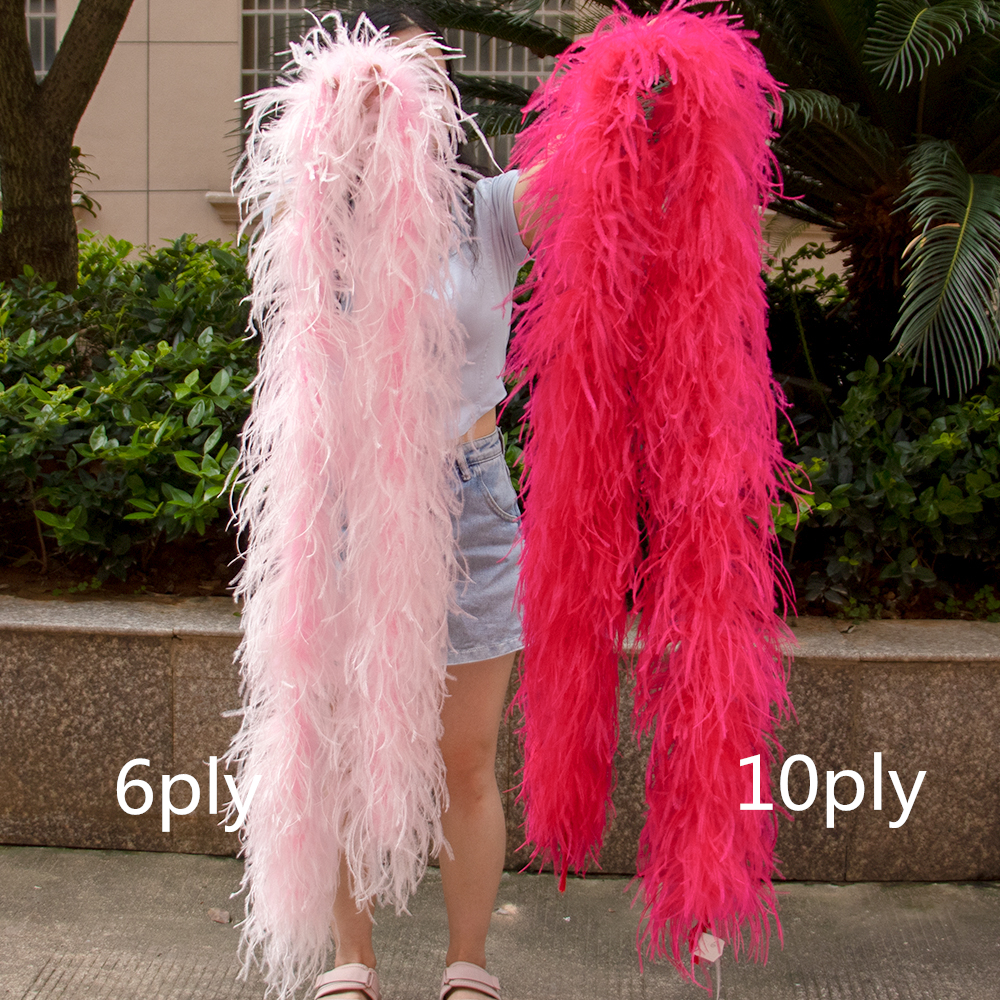Natural Ostrich feather boa 1  - مراجعة Feather Trim Marabou وسعره