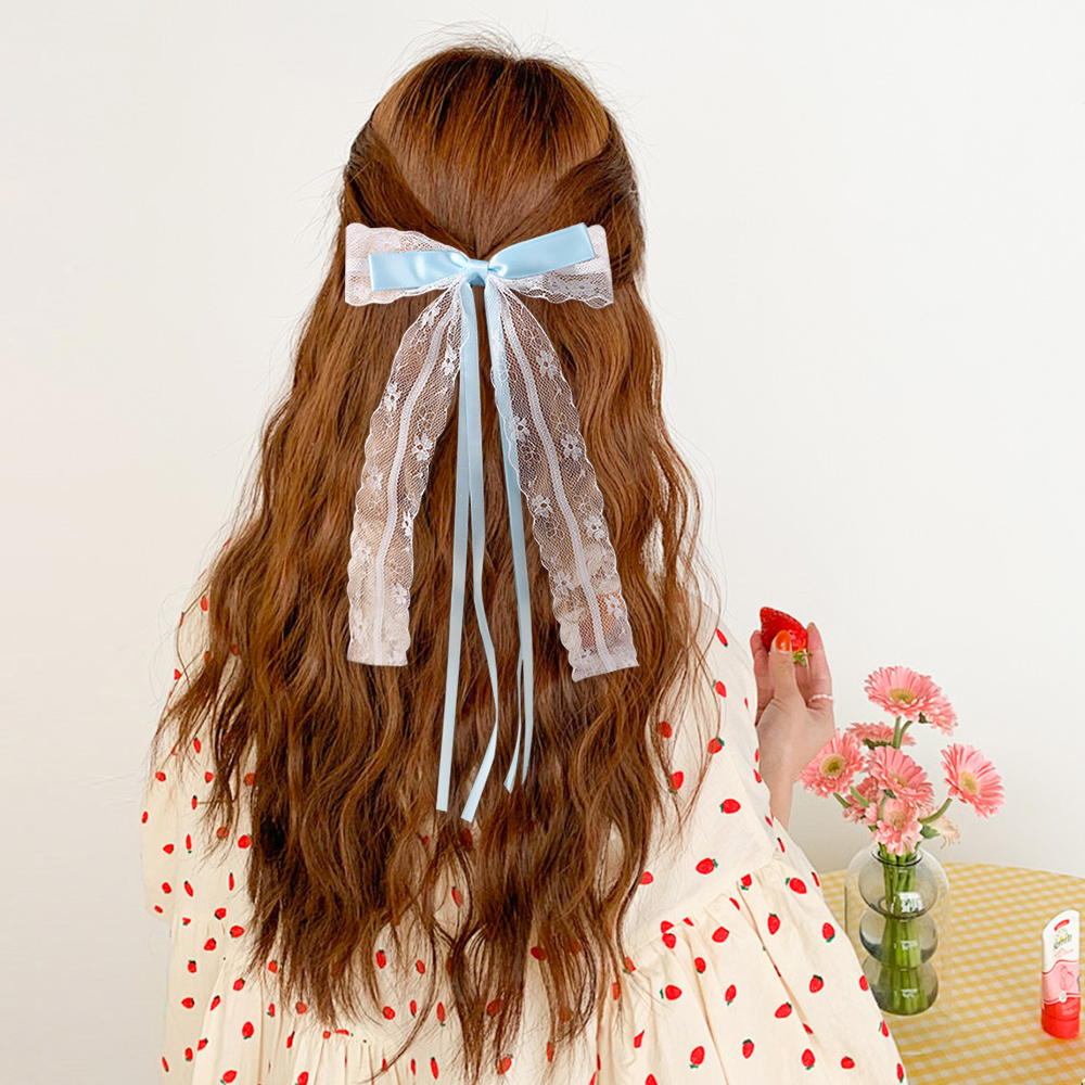 Korean Style Pink Blue Lace Bo - مراجعة Tassel Fringe Trim وسعره