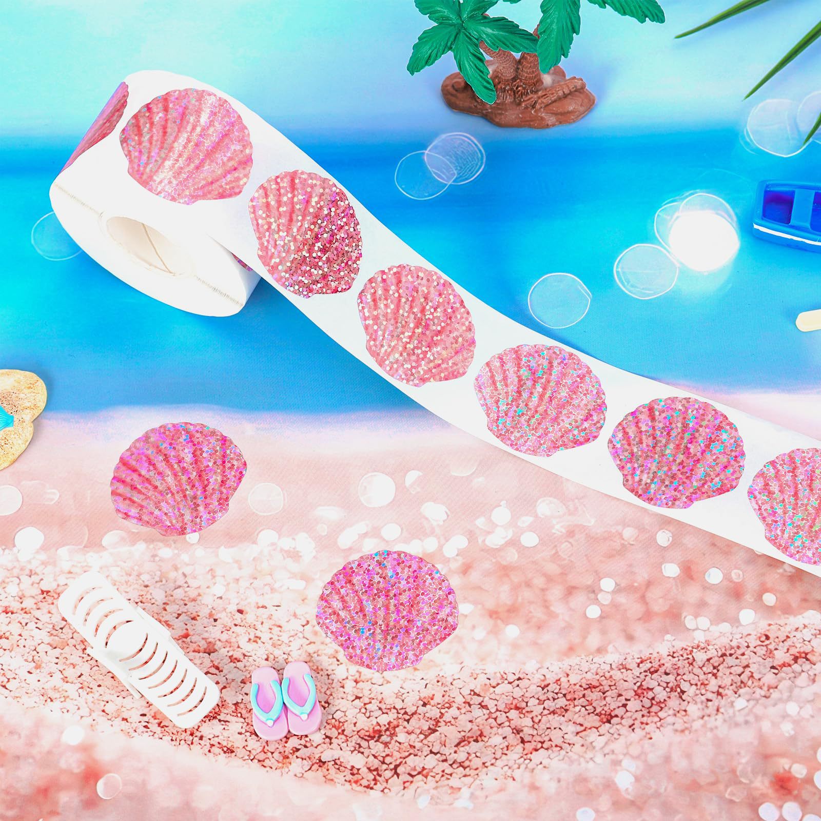 500 Pcs Summer Seashell Sticke - مراجعة Glitter Vinyl Roll وسعره