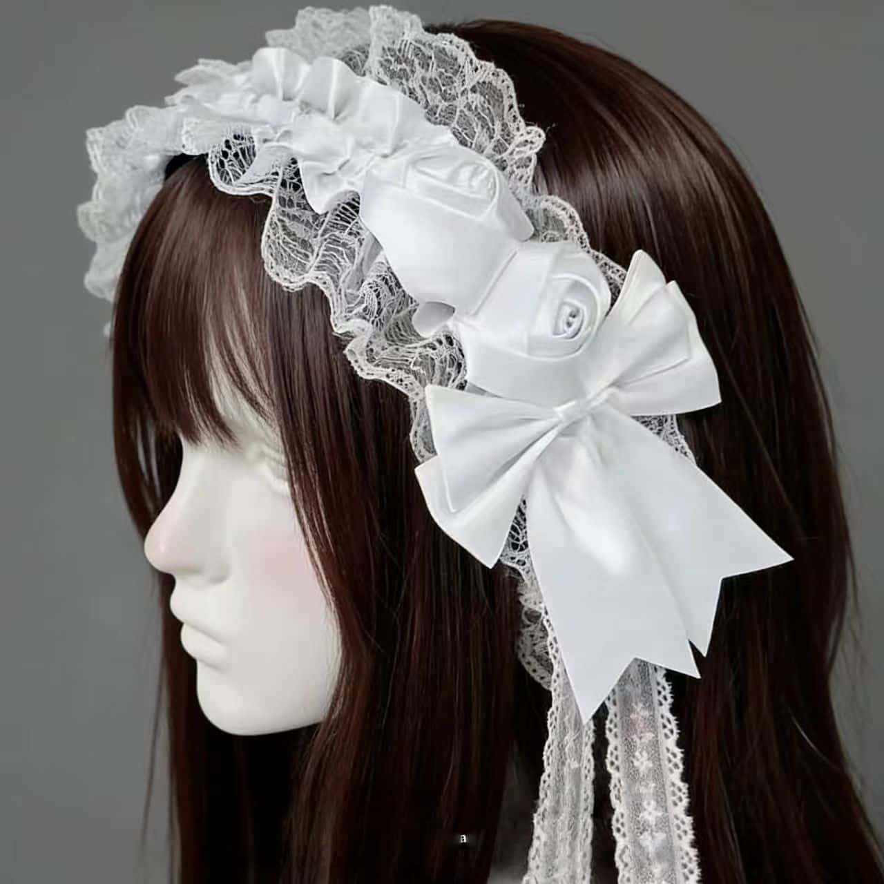 Gothic Lolita Lace Headbands f - مراجعة Tassel Fringe Trim وسعره