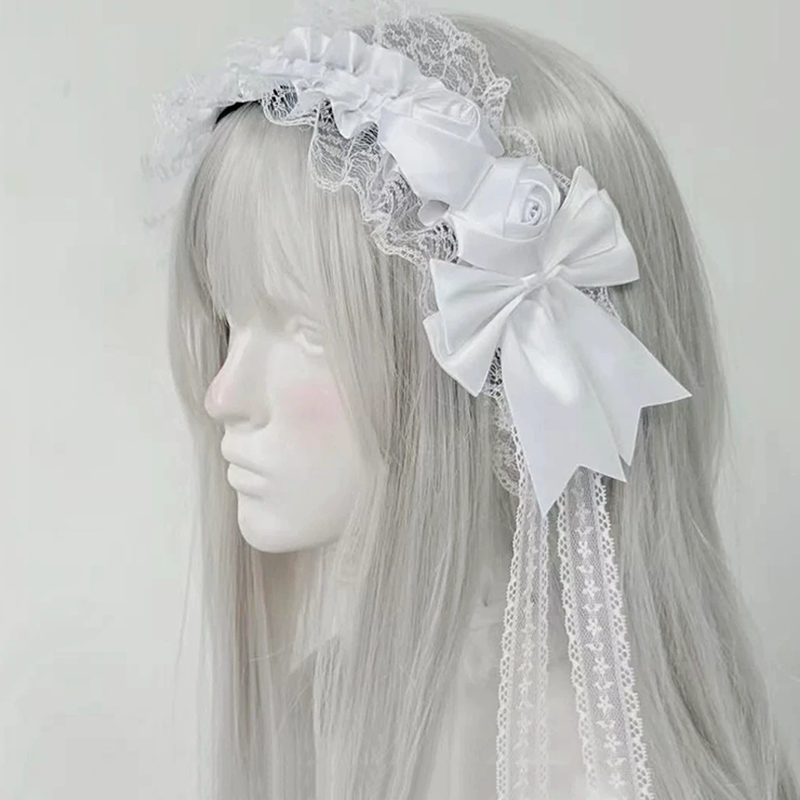 Gothic Lolita Lace Headbands f - مراجعة Tassel Fringe Trim وسعره