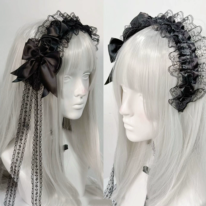 Gothic Lolita Lace Headbands f - مراجعة Tassel Fringe Trim وسعره