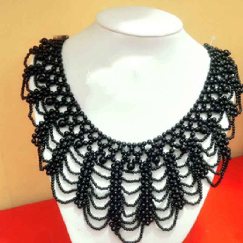 New Pearl Beaded Lace Trim Col - مراجعة Beaded Trim Fringe وسعره