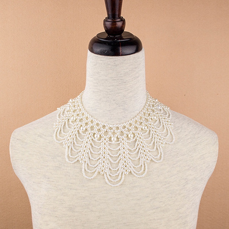 New Pearl Beaded Lace Trim Col - مراجعة Beaded Trim Fringe وسعره