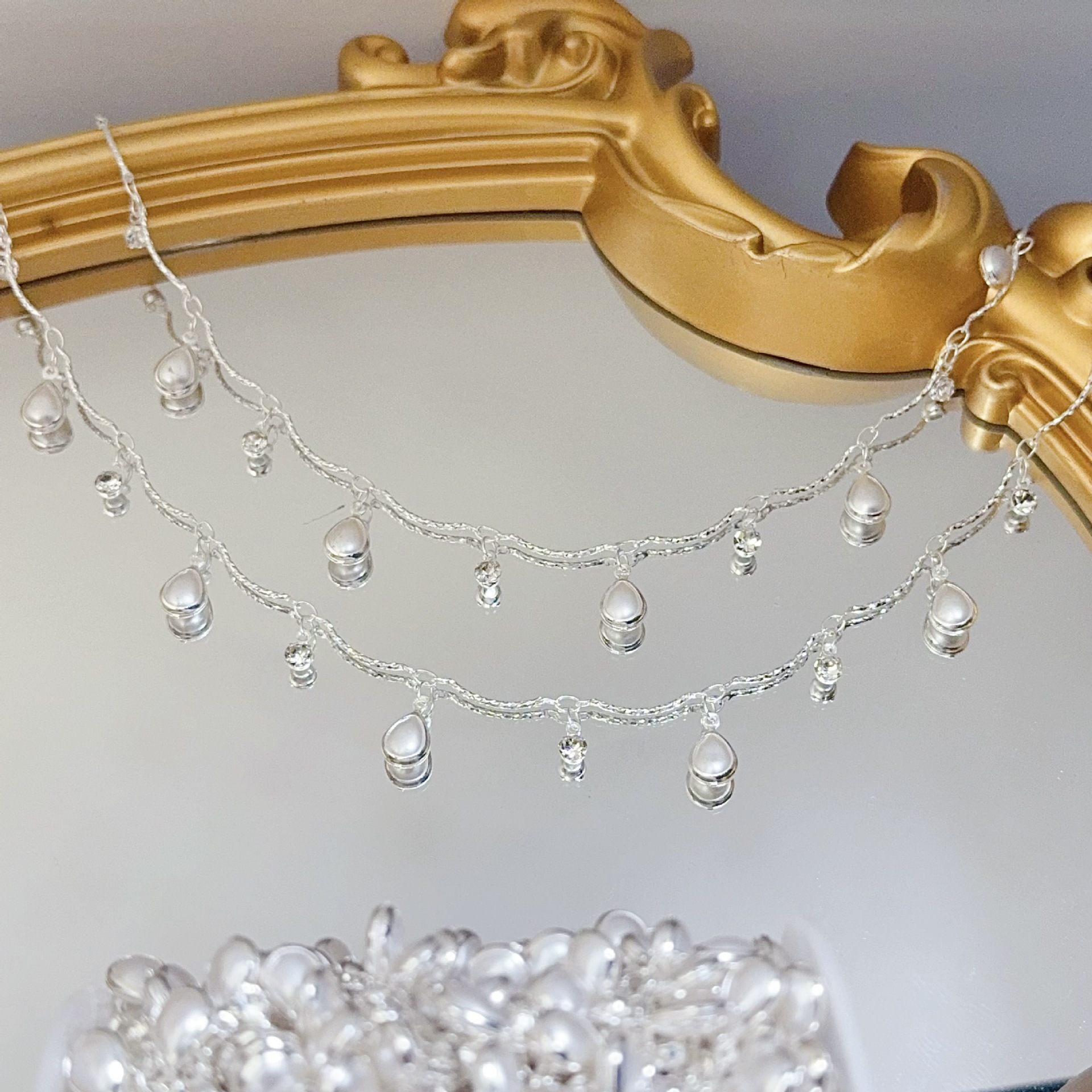 0.5/1/2M Exquisite Curved Stic - مراجعة Pearl Trim Chain وسعره