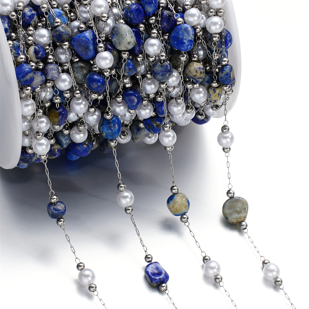 1Meter/Lot Stainless Steel Irr - مراجعة Pearl Trim Chain وسعره