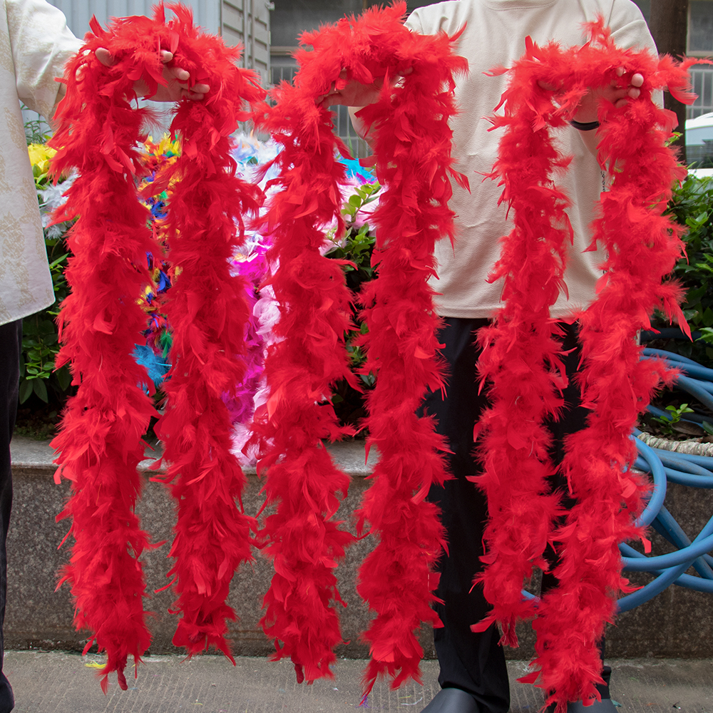 Red Marabou Feather Boa Trim F - مراجعة Feather Trim Marabou وسعره