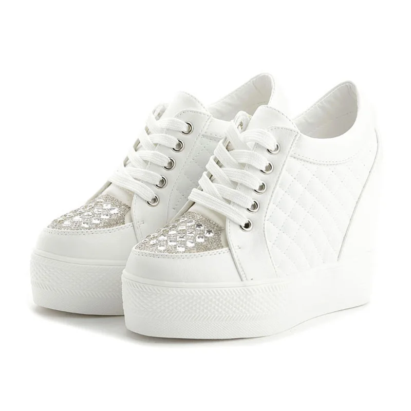 Fashion Sneakers Women Platfor - مراجعة Crystal Mesh Fabric وسعره