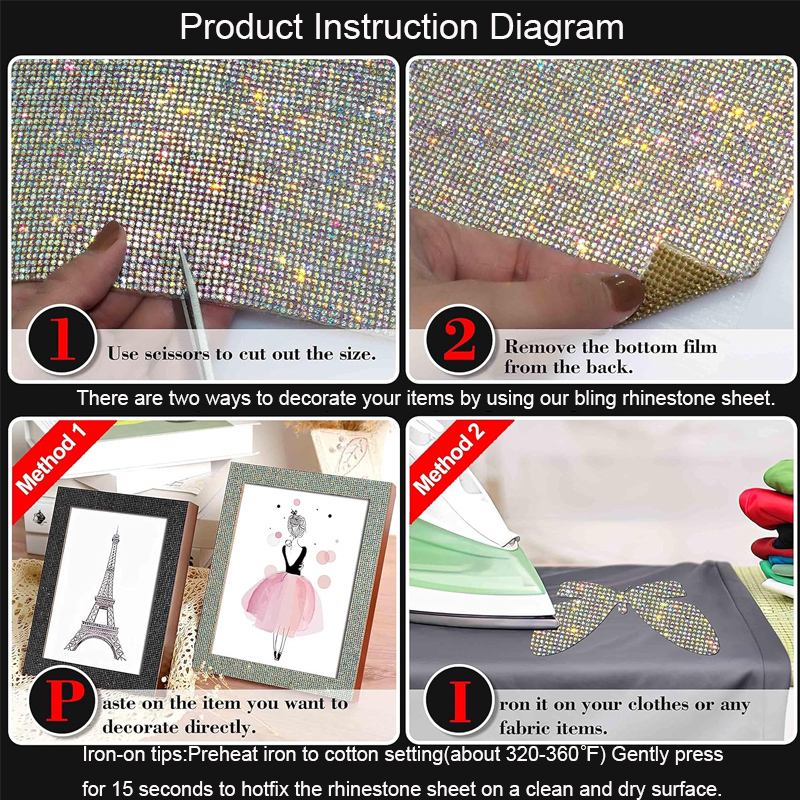 9720/4860Pcs Bling Rhinestone  - مراجعة Hotfix Rhinestone Sheet وسعره