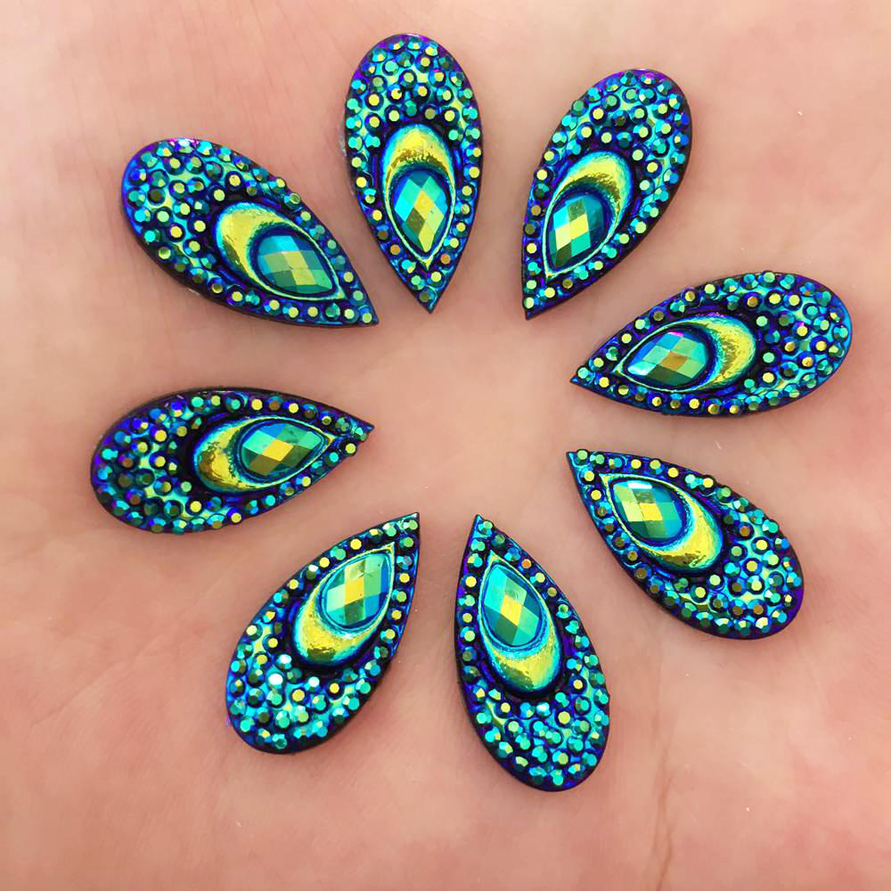40PCS Resin 10*20mm Teardrop P - مراجعة Embellishment Glue Craft وسعره