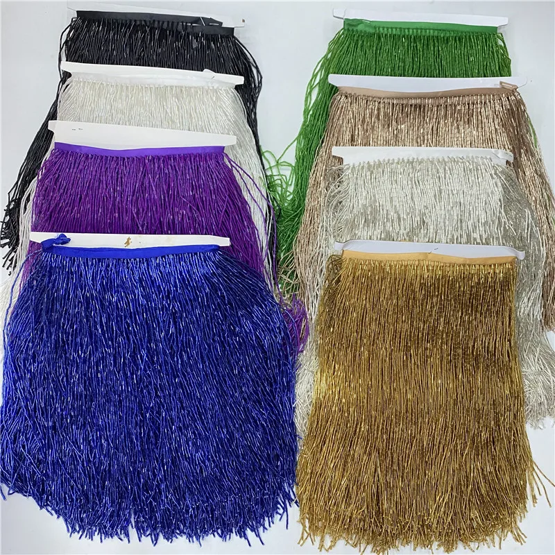 5meters/lot beautiful trim Pol - مراجعة Beaded Trim Fringe وسعره
