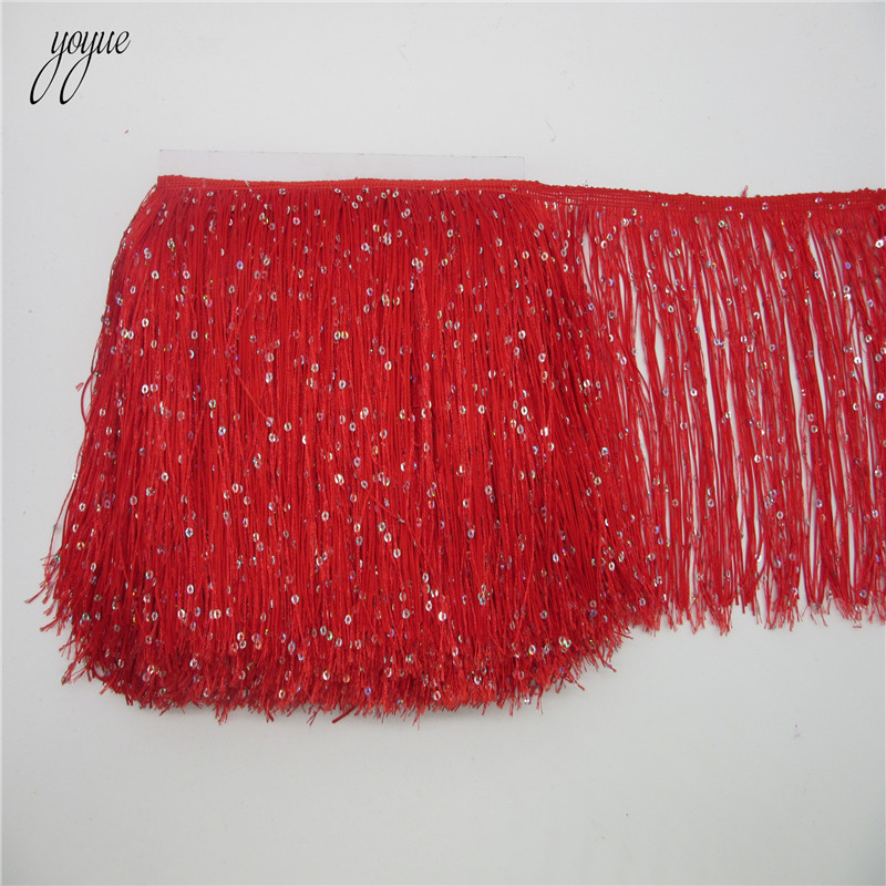 YOYUE 1Yard 20CM Long Polyeste - مراجعة Fringe Ribbon Sewing وسعره