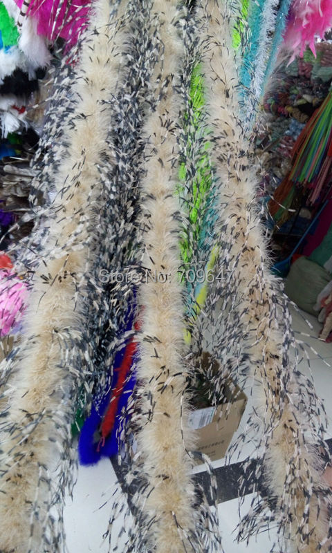2Yards/lot Luxury Khaki&BLACK& - مراجعة Feather Trim Marabou وسعره