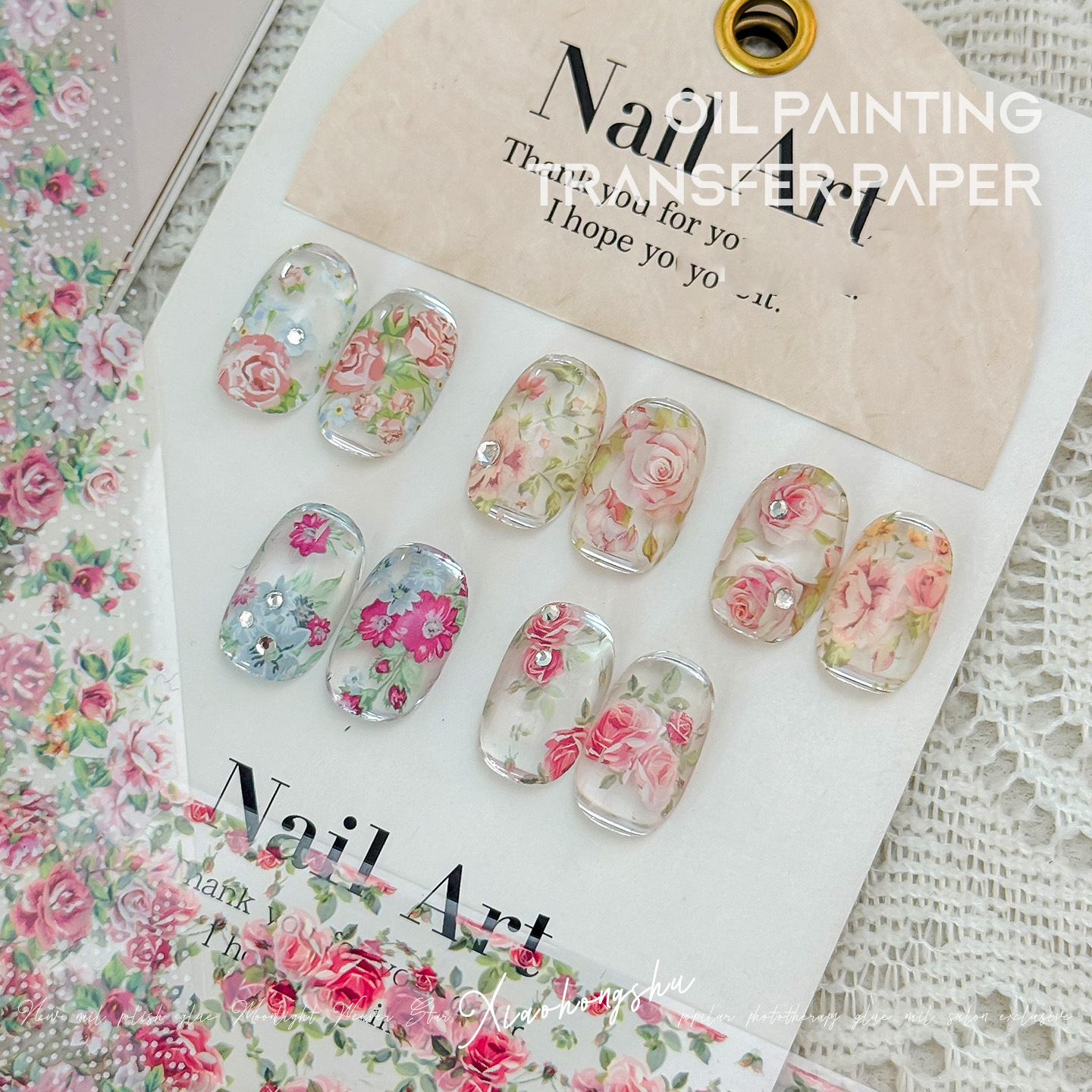 10 Rolls Rose Flower Nail Foil - مراجعة Glitter Vinyl Roll وسعره