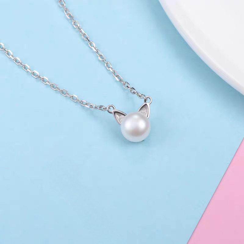 Fashion 925 Sterling Silver Je - مراجعة Pearl Trim Chain وسعره
