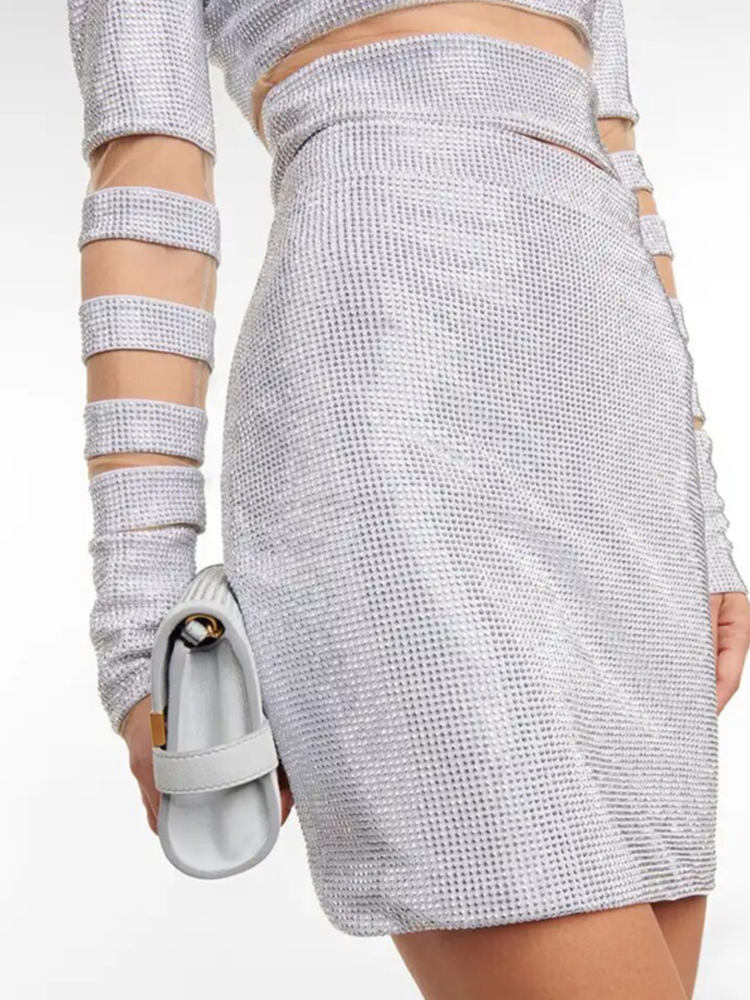 Sexy Two Piece Mesh Panel Band - مراجعة Sequin Fabric Panel وسعره