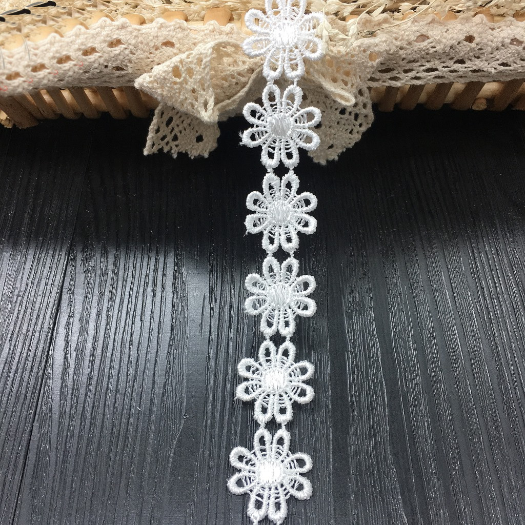 Cute Hollow Flowers Garment La - مراجعة Lace Ribbon Trim وسعره