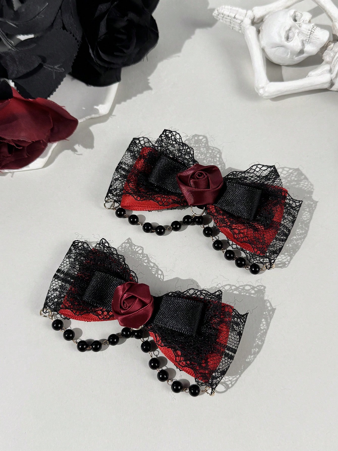2-piece Gothic style lace ribb - مراجعة Lace Ribbon Trim وسعره