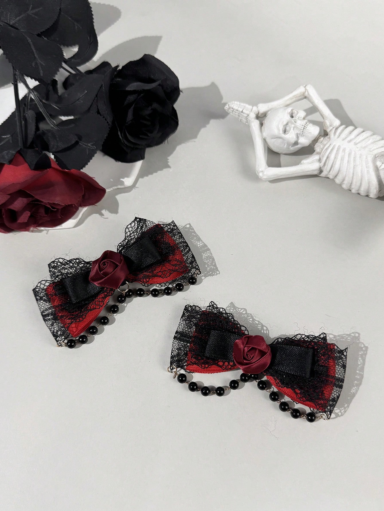 2-piece Gothic style lace ribb - مراجعة Lace Ribbon Trim وسعره