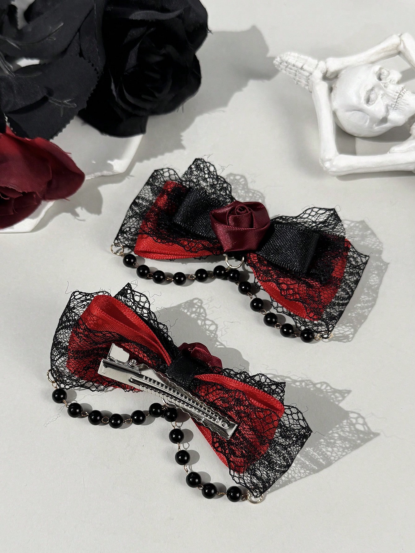 2-piece Gothic style lace ribb - مراجعة Lace Ribbon Trim وسعره