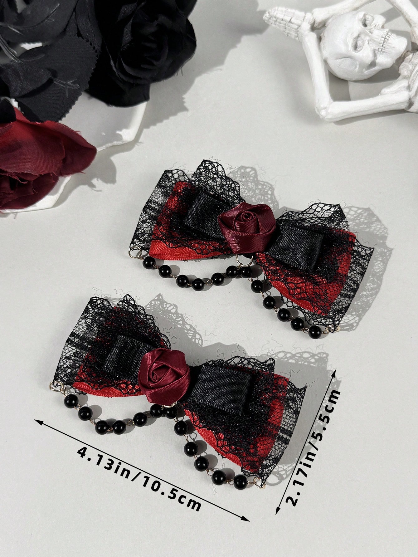 2-piece Gothic style lace ribb - مراجعة Lace Ribbon Trim وسعره