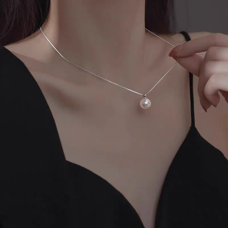 925 Sterling Silver 8mm Pearl  - مراجعة Pearl Trim Chain وسعره