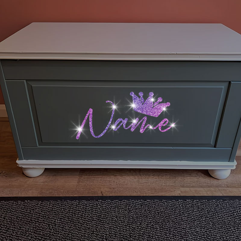 1PC Custom Glitter Crown and N - مراجعة Glitter Vinyl Roll وسعره