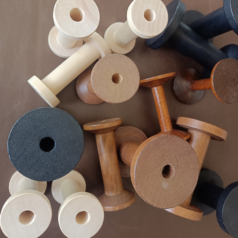 10Pcs/Set Vintage Natural Wood - مراجعة Organza Ribbon Spool وسعره