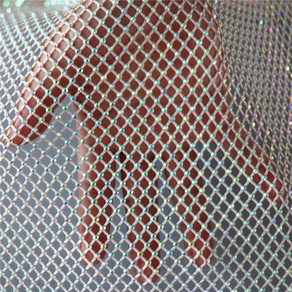 Fashion DIY AB Color Rhineston - مراجعة Crystal Mesh Fabric وسعره
