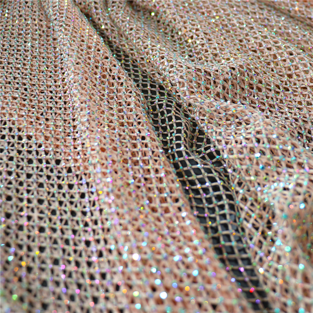 Fashion DIY AB Color Rhineston - مراجعة Crystal Mesh Fabric وسعره