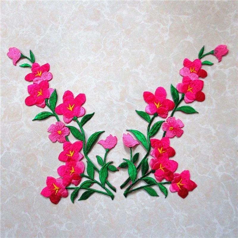 1/2pcs Nice Blue Flower Patch  - مراجعة Applique Patch Flower وسعره